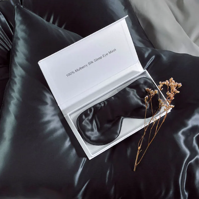 Μεταξωτή Μάσκα Ύπνου Down Town Mulberry Silk Black
