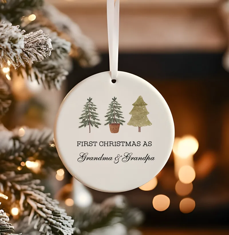 Κεραμικό στολίδι - First Christmas as grandpa & grandma