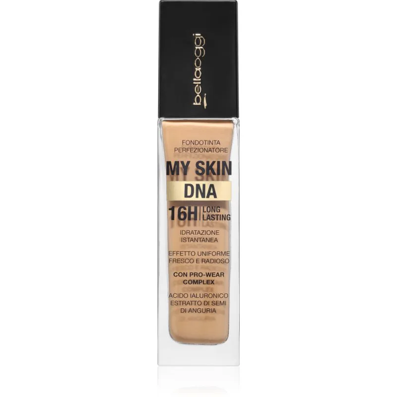 bellaoggi My Skin DNA ενυδατικό μεικ απ για τέλεια επιδερμίδα απόχρωση Golden Sand 34 ml