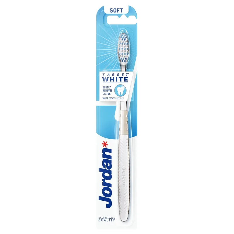 Jordan Target White Toothbrush Soft Μαλακή Οδοντόβουρτσα για Λεύκανση με Ίνες WhiteTech 1 Τεμάχιο - Άσπρο