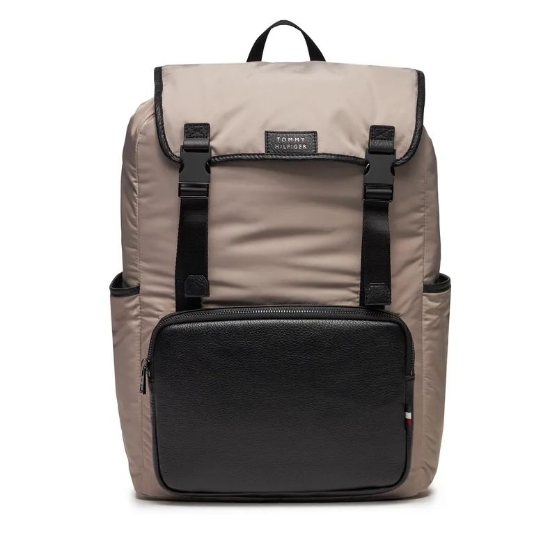 Σακίδιο Tommy Hilfiger Th Lux Nylon Flap Backpack AM0AM11817 Μπεζ