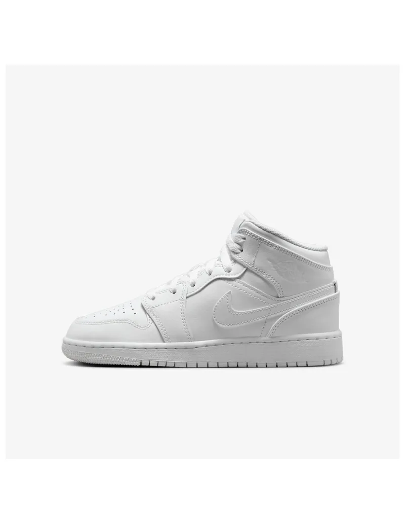 Jordan 1 Mid Triple White 2023 GS 554725136 MBS
