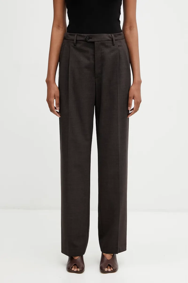 MM6 Maison Margiela παντελόνι ίσιο γυναικείο με μαλλί
