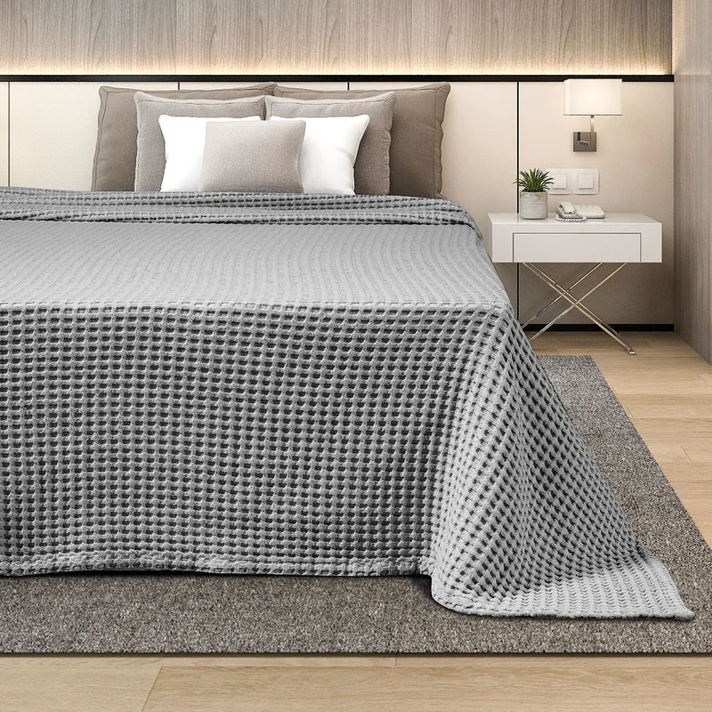 Κουβερτα Πικε King Size Adam Home 240X260 Grey