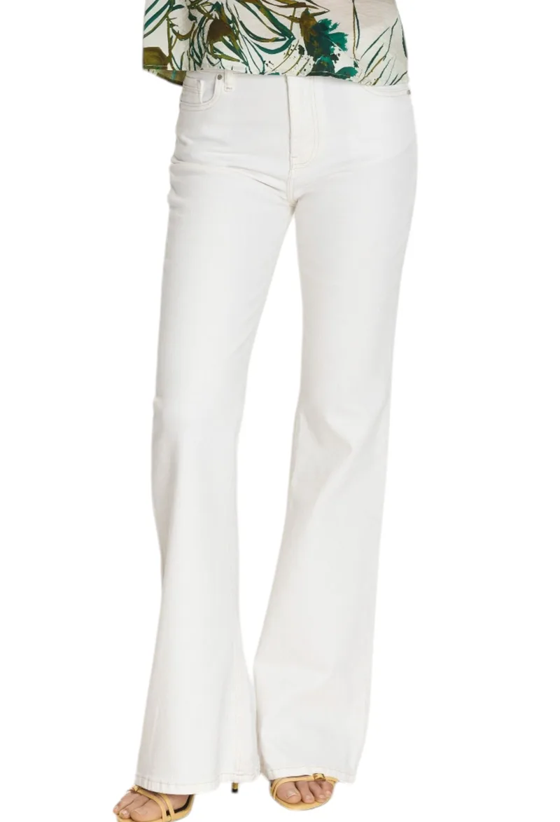 Παντελόνι Jean Ale High Waist Flare Fit 8920575-WHITE Γυναικείο