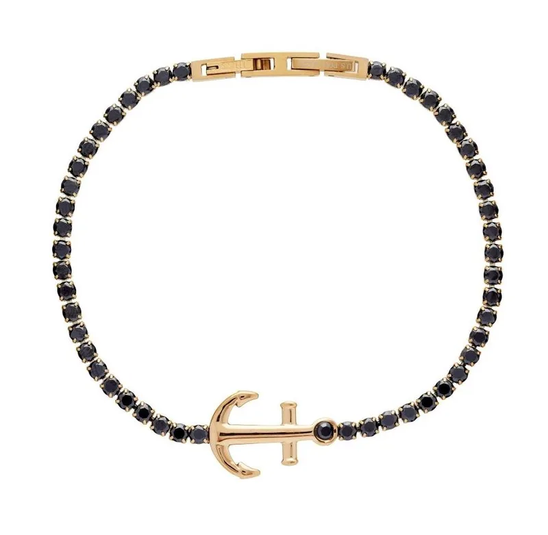 U.S. POLO Βραχιόλι από Ανοξείδωτο ατσάλι Black & Χρυσό JW9337BR