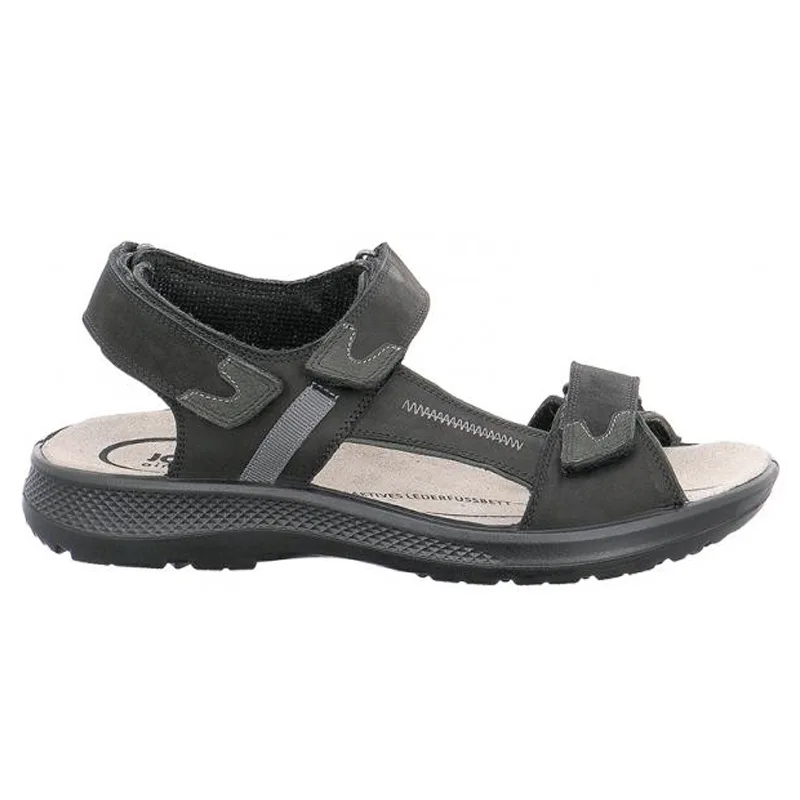 Jomos 5066051660044 Ανατομικό Δερμάτινο Comfort Πέδιλο Μαύρο