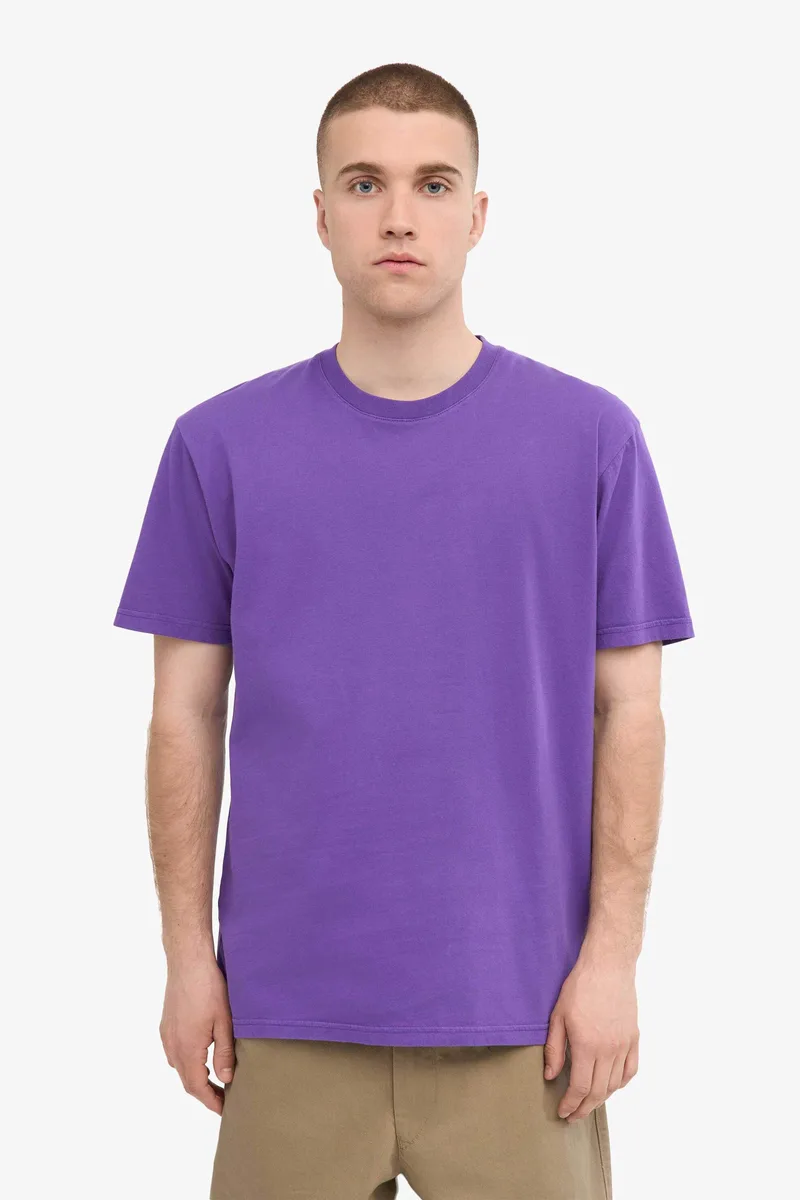 Colorful Standard ανδρικό T-shirt μονόχρωμο Relaxed Fit - CS1001 Μοβ