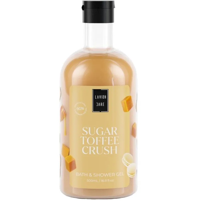 Lavish Care Sugar Toffee Crush Shower Gel Ενυδατικό & Αρωματικό Αφρόλουτρο με Άρωμα Καραμέλα Βουτύρου 500ml