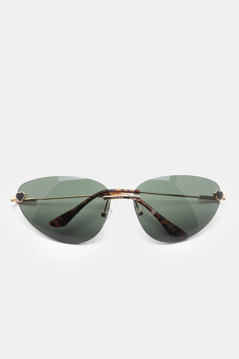 Γυαλιά Ηλιού Almond Rimless - Πράσινο