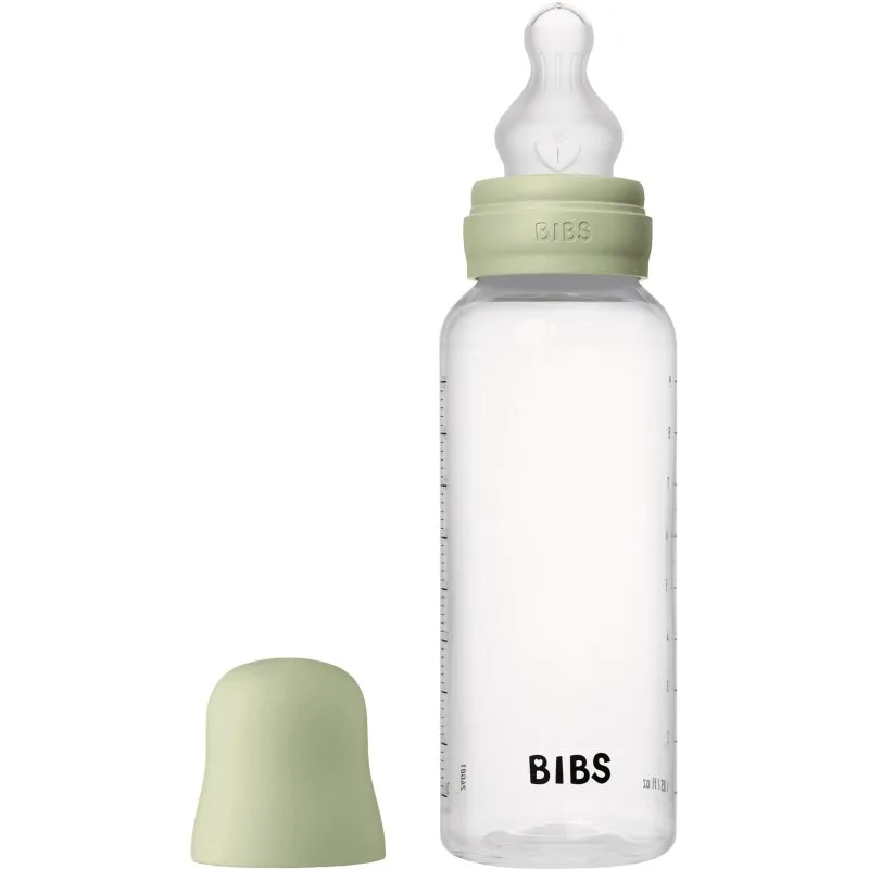 BIBS Anti-Colic Baby Bottle Silicone μπιμπερό κατά των κολικών με πιπίλα σιλικόνης Sage 270 ml