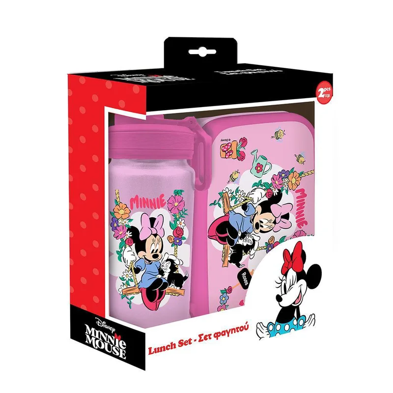 ΦΑΓΗΤΟΔΟΧΕΙΟ PP 800ML & ΠΑΓΟΥΡΙ ΑΛΟΥΜΙΝΙΟΥ 500ML ΣΕΤ MINNIE