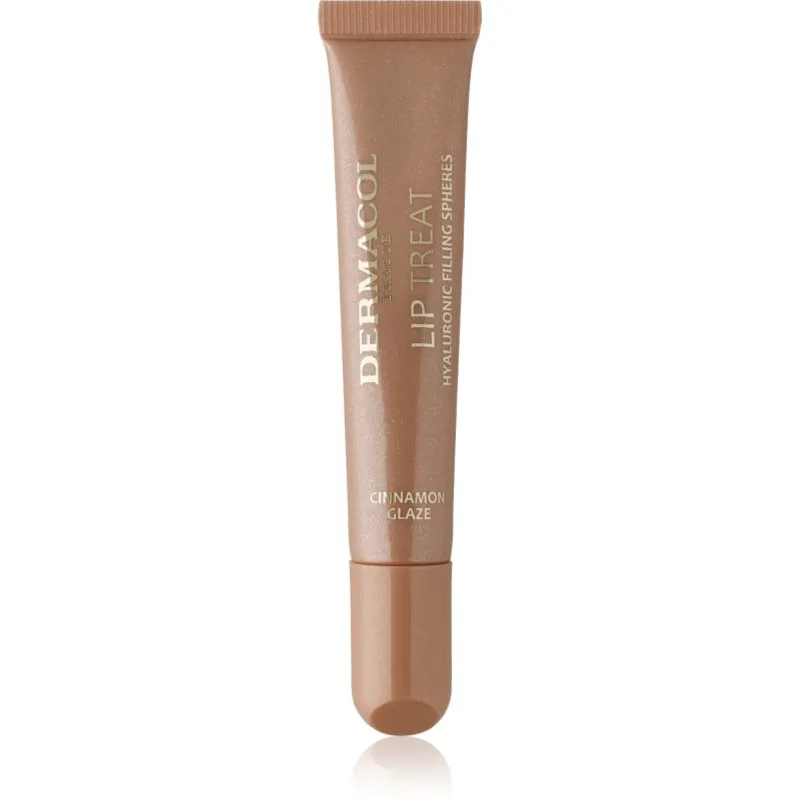 Dermacol Lip Treat ενυδατικό λιπ γκλος απόχρωση 2 Cinnamon Glaze (Vanilla & Cinnamon) 10 ml