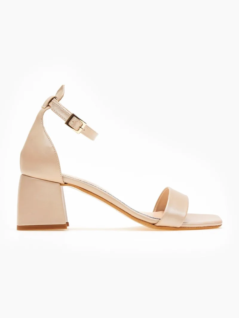 TFP Sandals Ankle Strap - 1570 (πέρλα) - Μπεζ