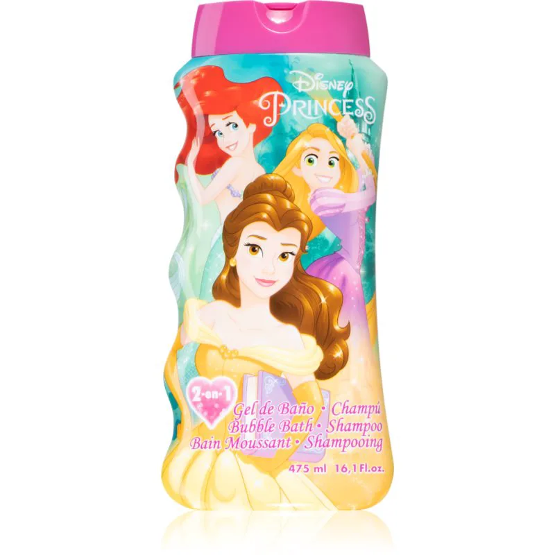 Disney Princess Bubble Bath and Shampoo τζελ για ντους και μπάνιο για παιδιά 475 ml