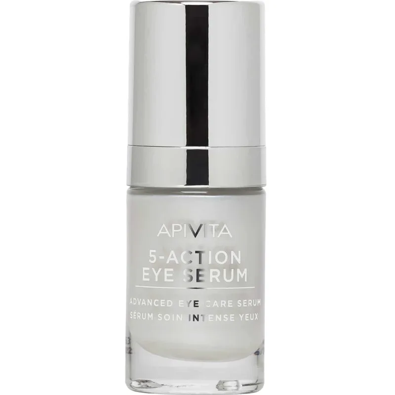 Apivita 5-Action Eye Serum With White Lily Ορός Εντατικής Φροντίδας για την Ευαίσθητη Περιοχή των Ματιών με Λευκό Κρίνο 15ml