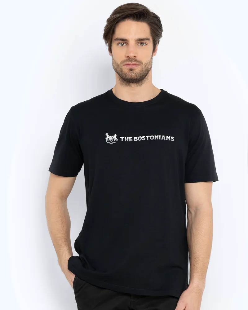 The Bostonians Ανδρικό T-Shirt Regular Fit 3TS1287|B031BL Μαύρο