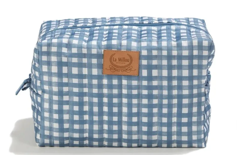 Mollet Nylon Quilted Cosmetic Bag – Berry Vichy