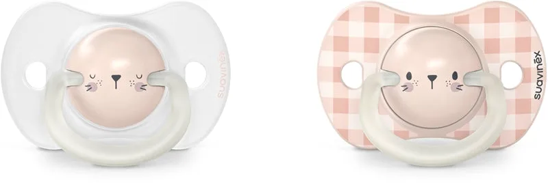 Suavinex Night & Day Physiological 0-6 months pacifier Pink Lion 2 pieces