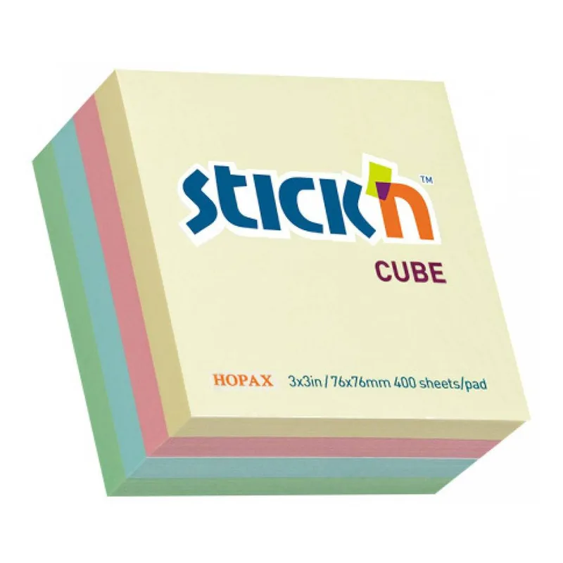 Αυτοκόλλητα Χαρτάκια Σημειώσεων Κύβος Deli Stick'n 400Φ 76x76mm 21013