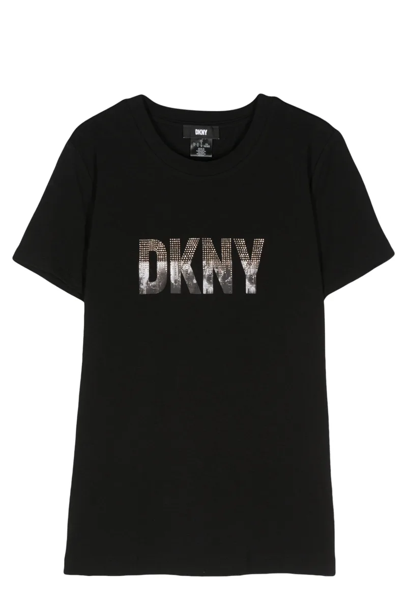Μπλούζα Κοντομάνικη DKNY Logo Με Στρας P4DHJWNA-BLK-BLACK Γυναικείο