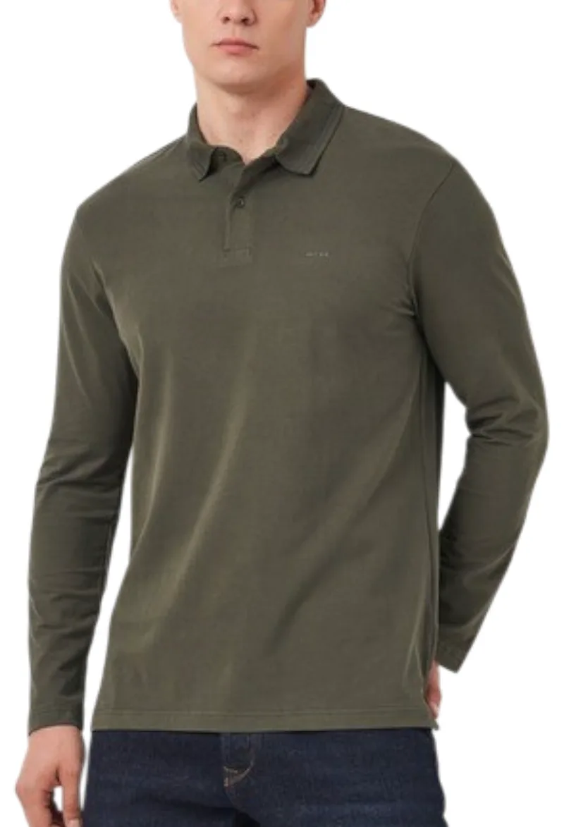 Μπλούζα Μακρυμάνικη Mexx Bas Basic polo LS MF007100243M-DARK OLIVE Ανδρικό