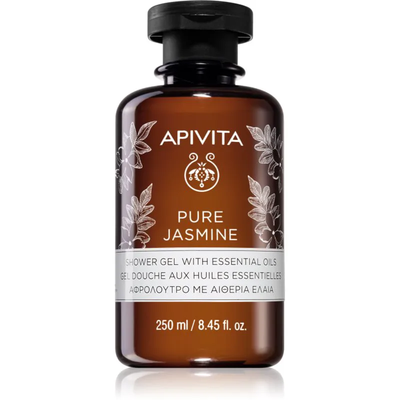 Apivita Pure Jasmine Shower Gel ενυδατικό τζελ ντους με αιθέρια έλαια 250 ml