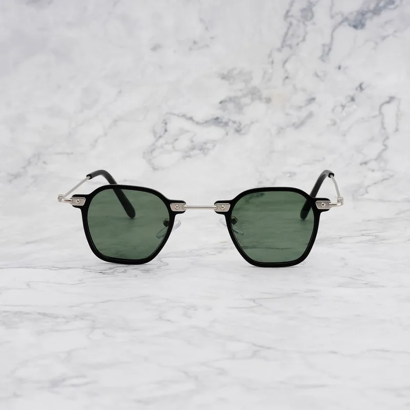 LOGAN 43EP5M - LOGAN - MATT BLACK - GREEN Sunglasses | Matt Black | Green Shades | Explicit Poets Sunglasses