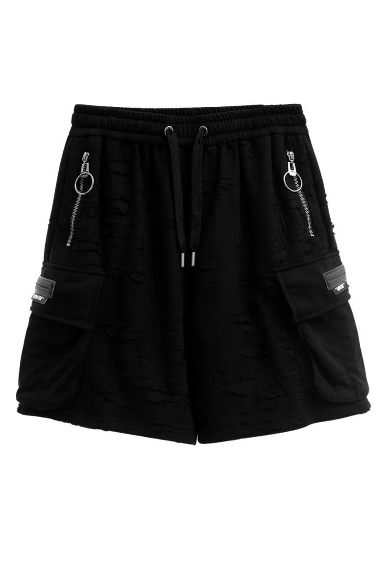 MOD WAVE MOVEMENT Unisex Βερμούδα TEXTURED MW082040495 - ΜΑΥΡΟ-MW082040495-BLACK