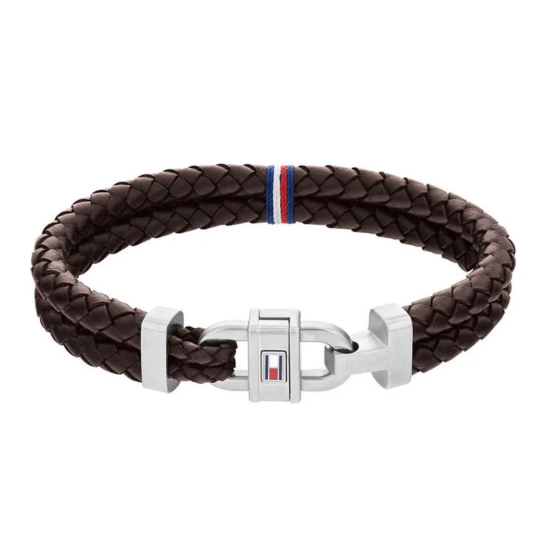 TOMMY HILFIGER Αντρικό Βραχιόλι Mε Ατσάλι Και Δέρμα 2790363