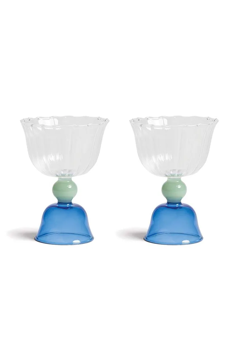 Σετ ποτηριών κρασιού &k amsterdam tulip blue 200 ml 2-pack