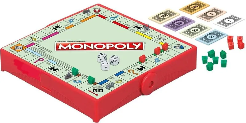 MONOPOLY GRAB AND GO HASBRO BOARD GAME ENGLISH LANGUAGE (F8256)