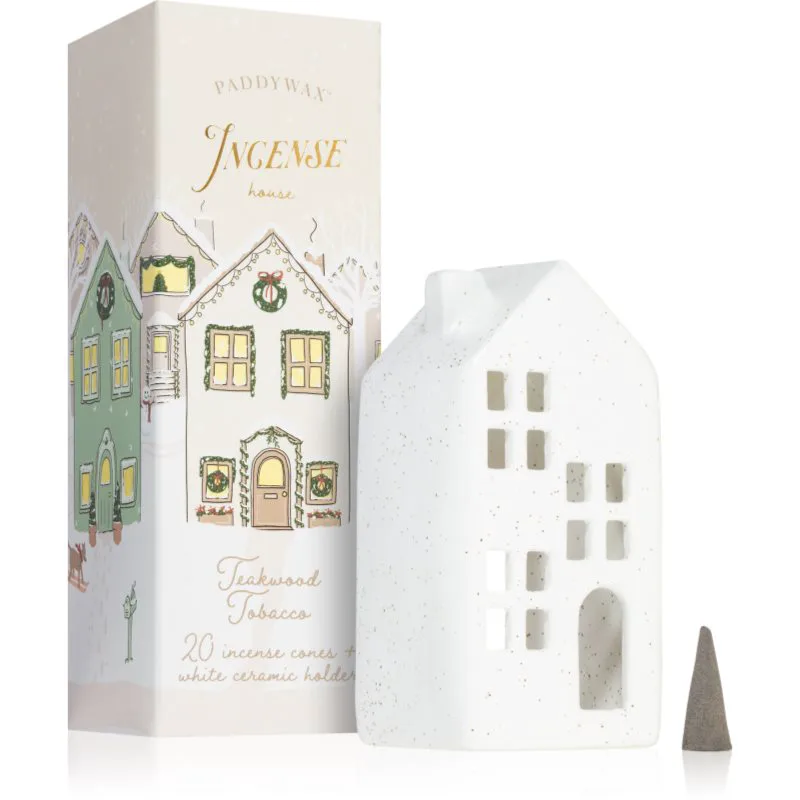 Paddywax Ceramic Village Teakwood Tobacco σετ δώρου Ι.