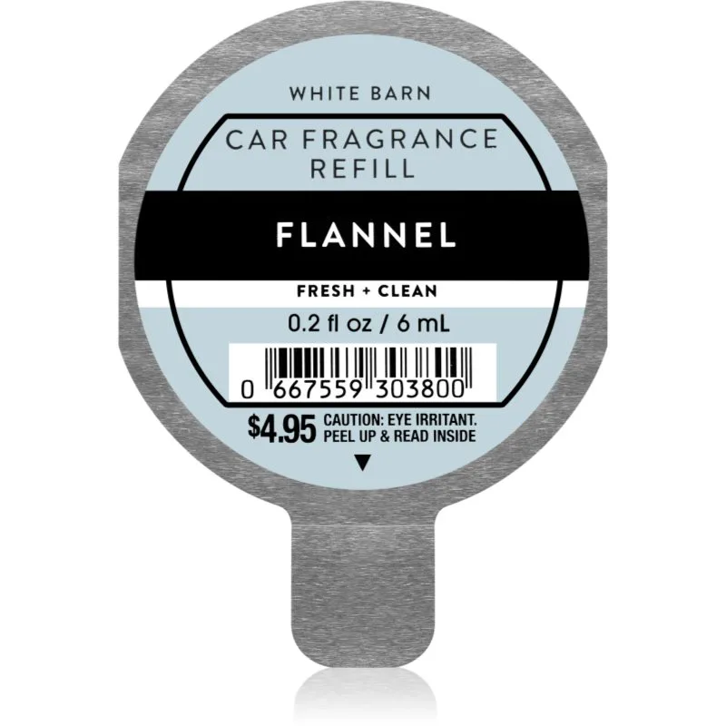 Bath & Body Works Flannel άρωμα για αυτοκίνητο ανταλλακτικό 6 ml