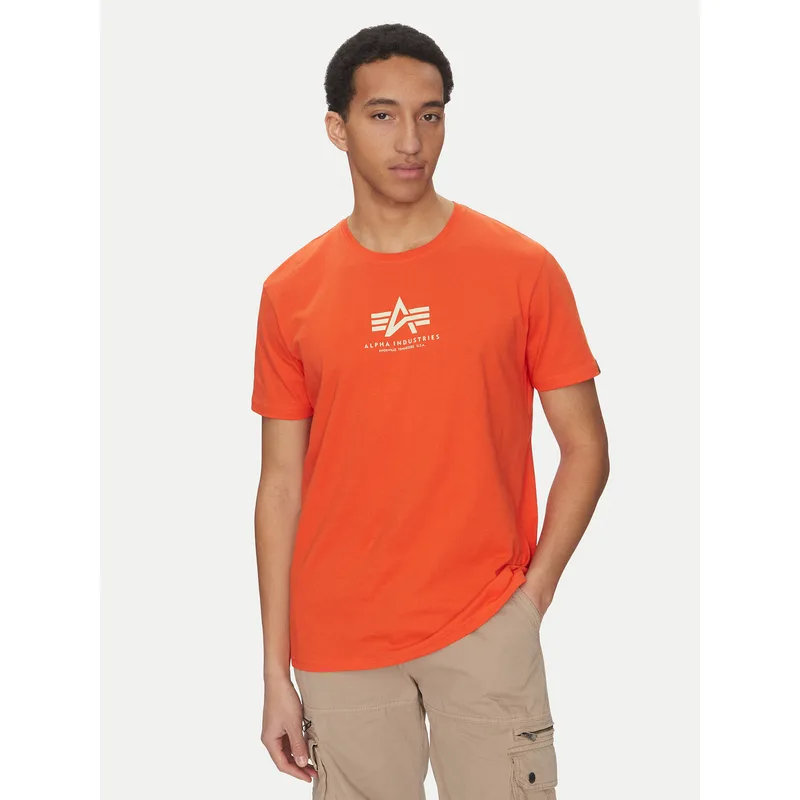 Alpha Industries T-Shirt Basic 118533 Πορτοκαλί Regular Fit