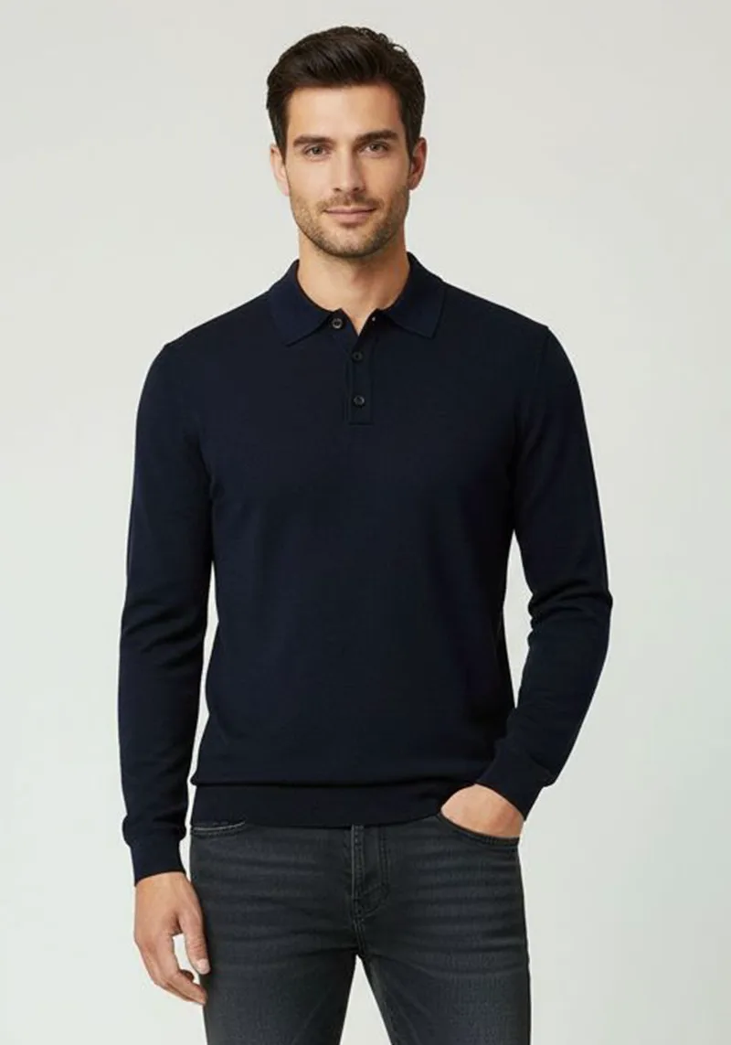 Fynch Hatton Polo μπλούζα σε κανονική γραμμή - 1220 854 687 Navy