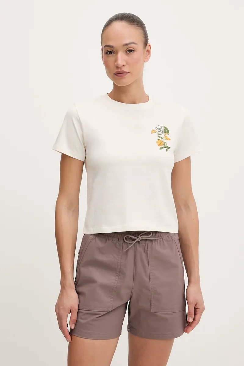The North Face T-shirt γυναικείο βαμβακερό FLORA EMBRO
