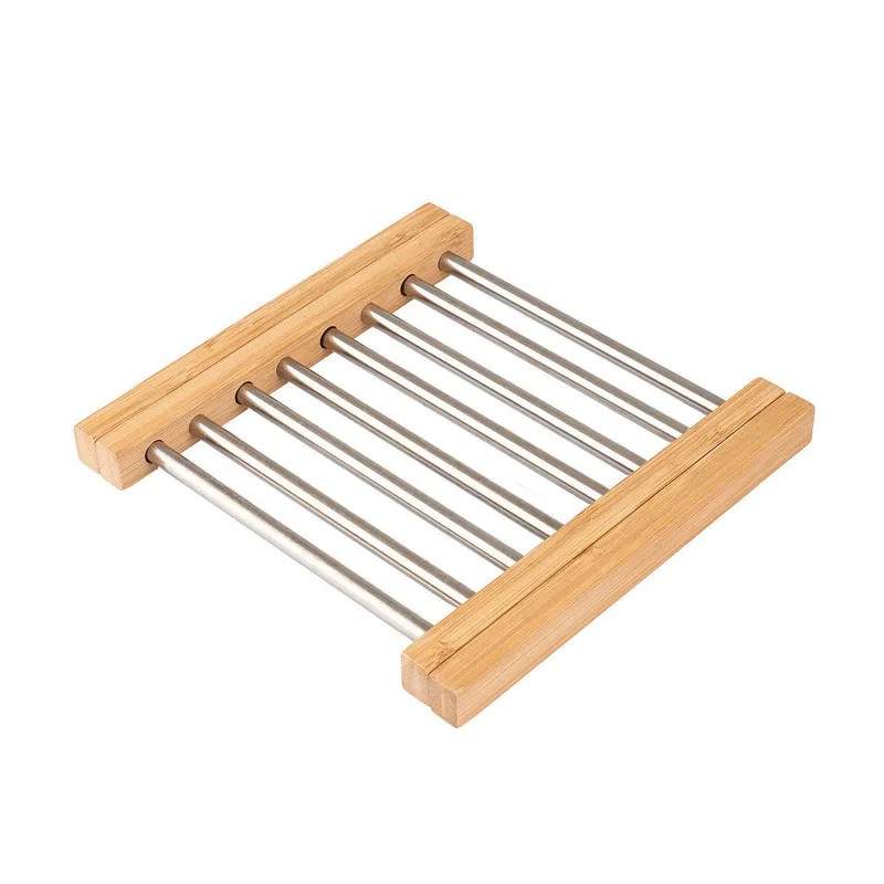 Estia Βάση Μαγειρικού Σκεύους Bamboo Essentials Mε Ανοξείδωτο Ατσάλι Πτυσσόμενη 22X21.3X2.2Cm