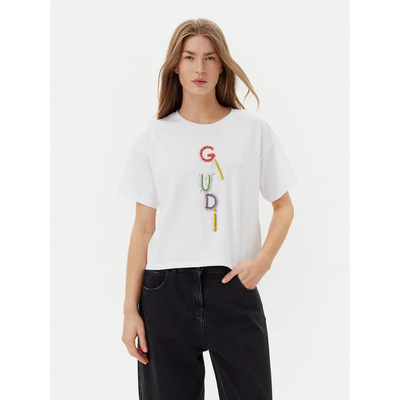 Gaudi T-Shirt 511BD64027 Λευκό Regular Fit