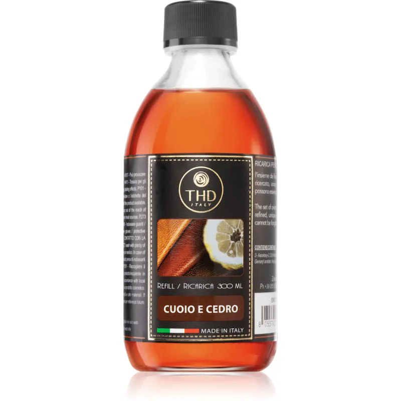 THD Ricarica Cuoio E Cedro ανταλλακτικό για διαχυτές αρώματος 300 ml