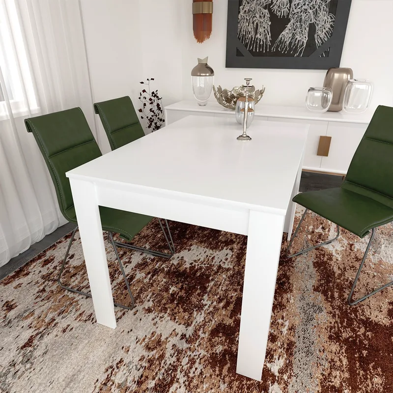 Τραπέζι Τραπεζαρίας Single 120 - Shiny White 801Cmy2907 (120x78x80 cm)