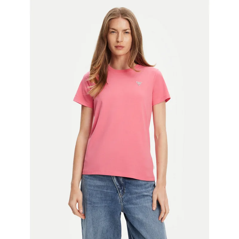 Guess Jeans T-Shirt W4YI10 J1314 Ροζ Regular Fit