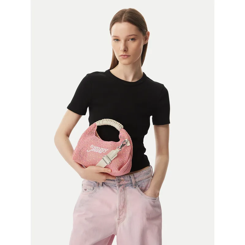Τσάντα Tommy Jeans Tjw Summer Crochet Crossover AW0AW18779 Ανοιχτό ροζ