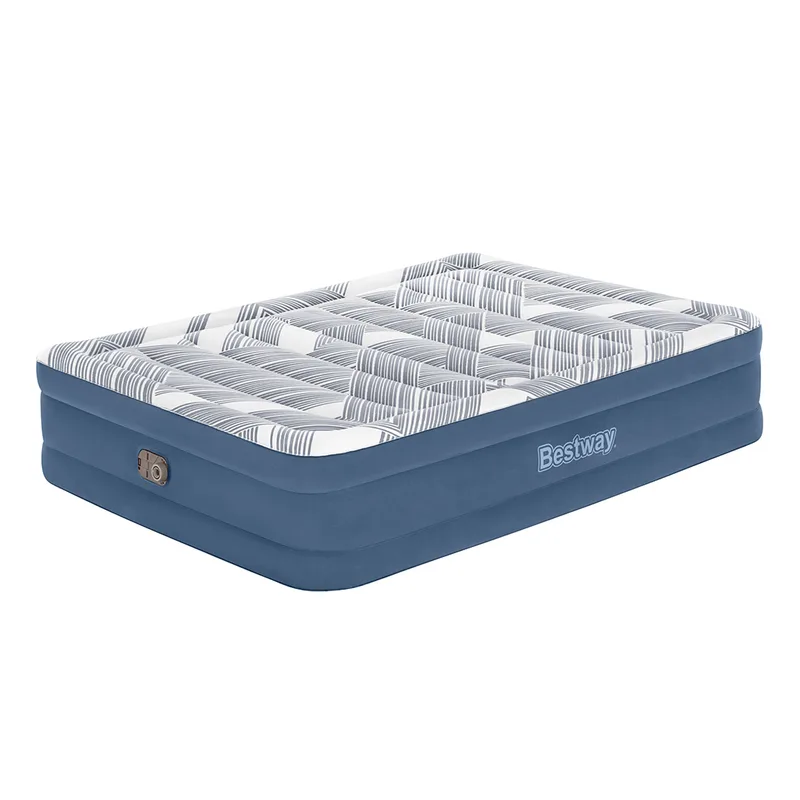 Φουσκωτό Στρώμα BESTWAY TRITECH FASHION AIRBED QUEEN BULT-IN AC PUMP 203x152x46cm