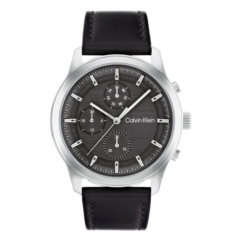 CALVIN KLEIN Black Leather Strap 25200211