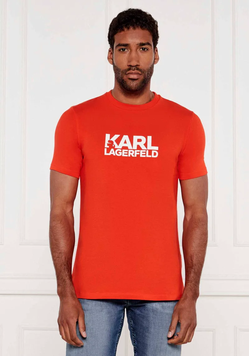 Karl Lagerfeld T Shirt της σειράς Crewneck - 755087 552235 300 Πορτοκαλί