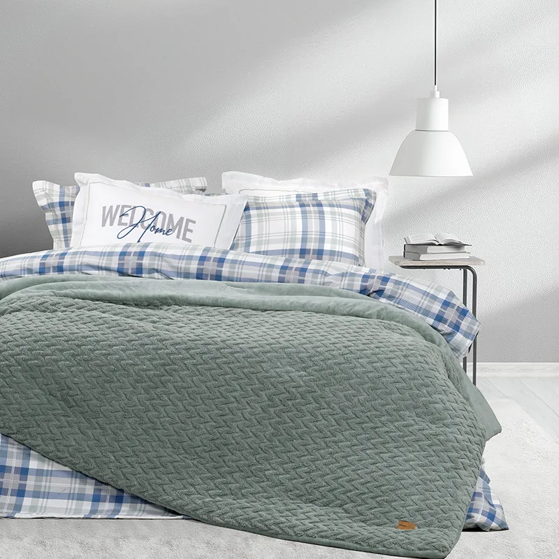 Κουβερτοπάπλωμα King Size 240X260 Nima Muffle Smoky Green (240x260)