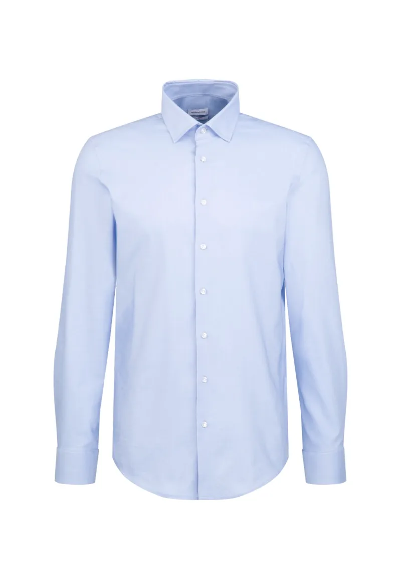 ΑΝΔΡΙΚΟ ΠΟΥΚΑΜΙΣΟ SEIDENSTICKER BUSINESS KENT ΣΤΕΝΗ ΓΡΑΜΜΗ SLIM FIT ΓΑΛΑΖΙΟ