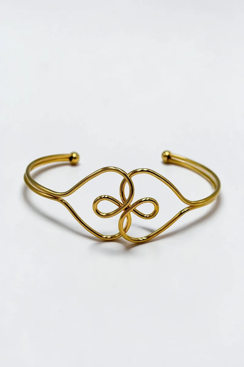 ΒΡΑΧΙΟΛΙ ΑΤΣΑΛΙ ΜΠΡΑΤΣΟΥ ΧΡΥΣΟ ΜΕ ΔΙΠΛΗ ΚΑΡΔΙΑ