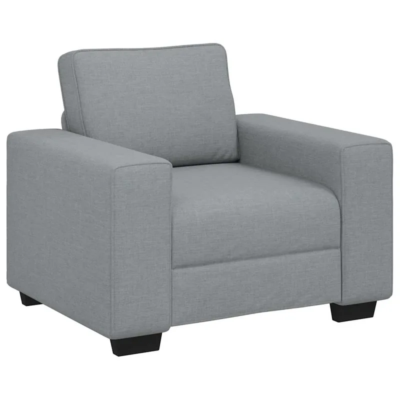 vidaXL Πολυθρόνα Ανοιχτό Γκρι 100 x 77 x 82 εκ. Ύφασμα